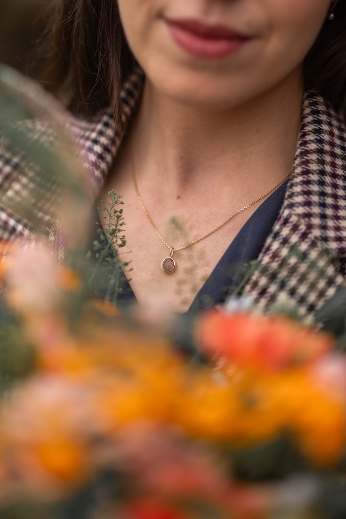 Pendentif or jaune et tourmalines - Sapori
