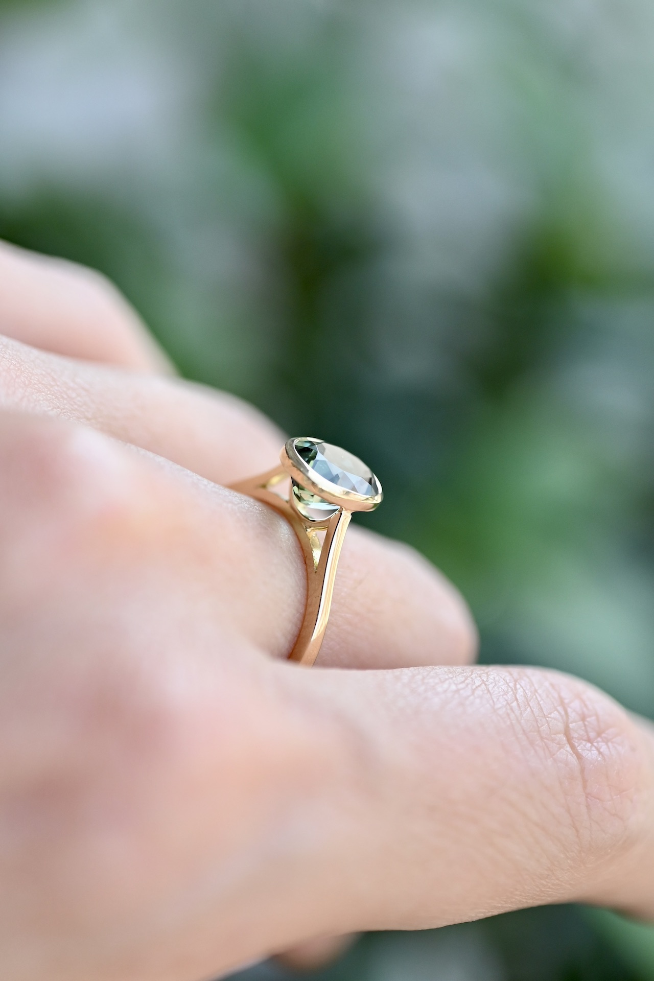 Bague Théia - Or jaune et tourmaline verte