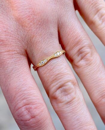 bague vague diamants
