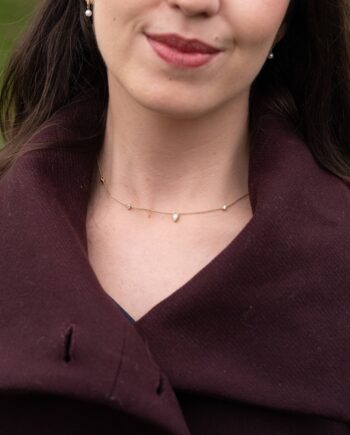 collier manteau bordeau