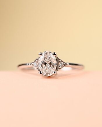 bague diamant fond rose et jaune