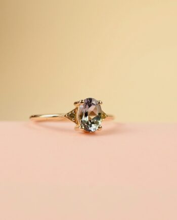 bague fond rose et jaune